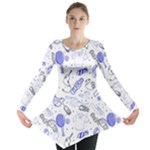 Fathers Day doodle Long Sleeve Tunic 