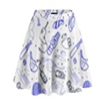 Fathers Day doodle High Waist Skirt