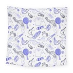 Fathers Day doodle Square Tapestry (Large)