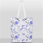 Fathers Day doodle Full Print Rope Handle Tote (Small)