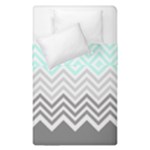 chevron teal grey Duvet Cover Double Side (Single Size)