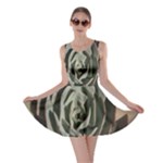 Succulent Green Pink Rosettes Skater Dress