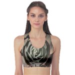 Succulent Green Pink Rosettes Sports Bra