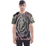Succulent Green Pink Rosettes Men s Sports Mesh Tee