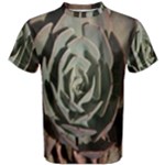 Succulent Green Pink Rosettes Men s Cotton Tee