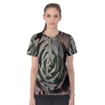 Succulent Green Pink Rosettes Women s Cotton Tee