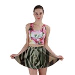 Succulent Green Pink Rosettes Mini Skirt