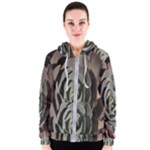 Succulent Green Pink Rosettes Women s Zipper Hoodie