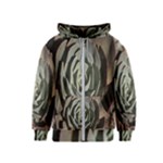 Succulent Green Pink Rosettes Kids  Zipper Hoodie