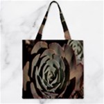Succulent Green Pink Rosettes Zipper Grocery Tote Bag