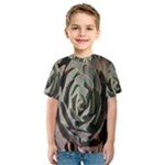 Succulent Green Pink Rosettes Kids  Sport Mesh Tee