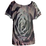 Succulent Green Pink Rosettes Women s Oversized Tee