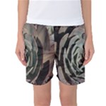 Succulent Green Pink Rosettes Women s Basketball Shorts