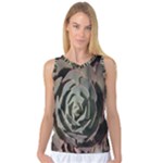 Succulent Green Pink Rosettes Women s Basketball Tank Top