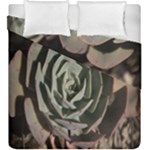 Succulent Green Pink Rosettes Duvet Cover Double Side (King Size)
