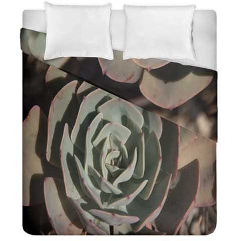 Succulent Green Pink Rosettes Duvet Cover Double Side (California King Size) from ArtsNow.com