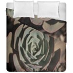 Succulent Green Pink Rosettes Duvet Cover Double Side (California King Size)
