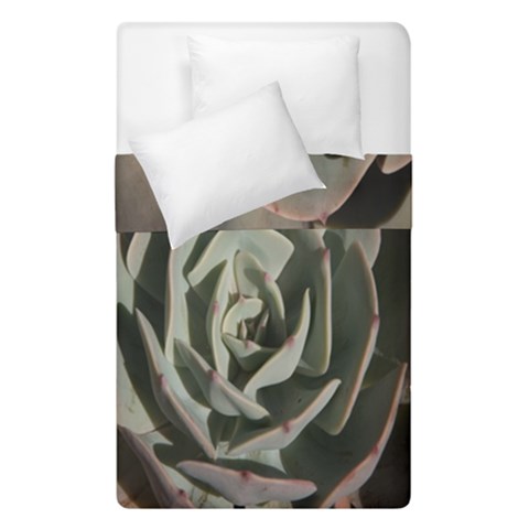 Succulent Green Pink Rosettes Duvet Cover Double Side (Single Size) from ArtsNow.com