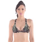 Succulent Green Pink Rosettes Plunge Bikini Top