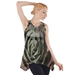 Succulent Green Pink Rosettes Side Drop Tank Tunic