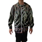 Succulent Green Pink Rosettes Hooded Windbreaker (Kids)