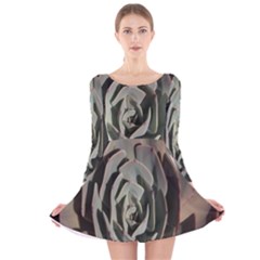 Long Sleeve Velvet Skater Dress 