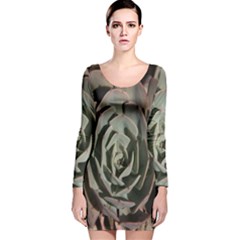 Long Sleeve Velvet Bodycon Dress 