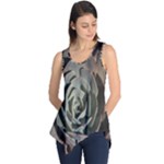 Succulent Green Pink Rosettes Sleeveless Tunic