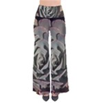 Succulent Green Pink Rosettes So Vintage Palazzo Pants