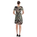 Short Sleeve V-neck Flare Dress 