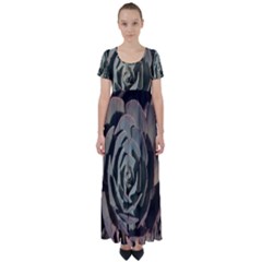 High Waist Short Sleeve Maxi Dress 