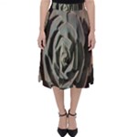 Succulent Green Pink Rosettes Folding Skater Skirt