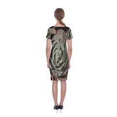 Classic Short Sleeve Midi Dress Back