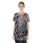 Succulent Green Pink Rosettes Skirt Hem Sports Top