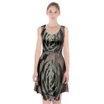 Succulent Green Pink Rosettes Racerback Midi Dress