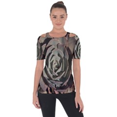 Shoulder Cut Out Short Sleeve Top 