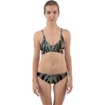 Succulent Green Pink Rosettes Wrap Around Bikini Set
