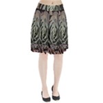 Succulent Green Pink Rosettes Pleated Skirt