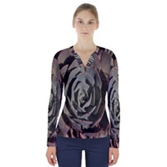 V-Neck Long Sleeve Top 