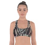 Succulent Green Pink Rosettes Cross Back Sports Bra