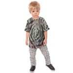Succulent Green Pink Rosettes Kids Raglan Tee