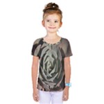 Succulent Green Pink Rosettes Kids  One Piece Tee
