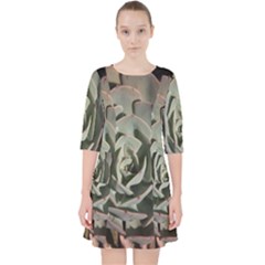 Quarter Sleeve Pocket Dress 