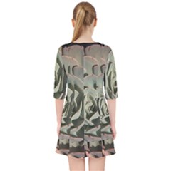 Quarter Sleeve Pocket Dress 