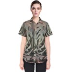 Succulent Green Pink Rosettes Women s Short Sleeve Shirt