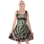 Succulent Green Pink Rosettes Reversible Velvet Sleeveless Dress