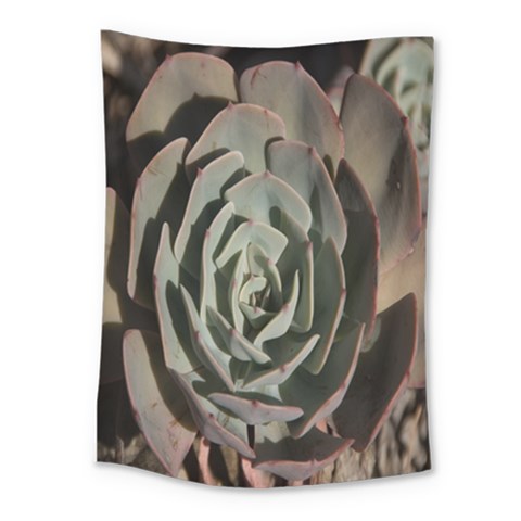 Succulent Green Pink Rosettes Medium Tapestry from ArtsNow.com