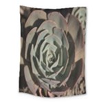 Succulent Green Pink Rosettes Medium Tapestry