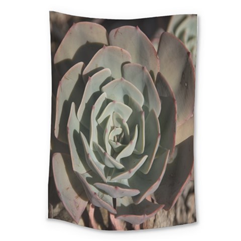 Succulent Green Pink Rosettes Large Tapestry from ArtsNow.com