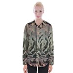 Succulent Green Pink Rosettes Womens Long Sleeve Shirt